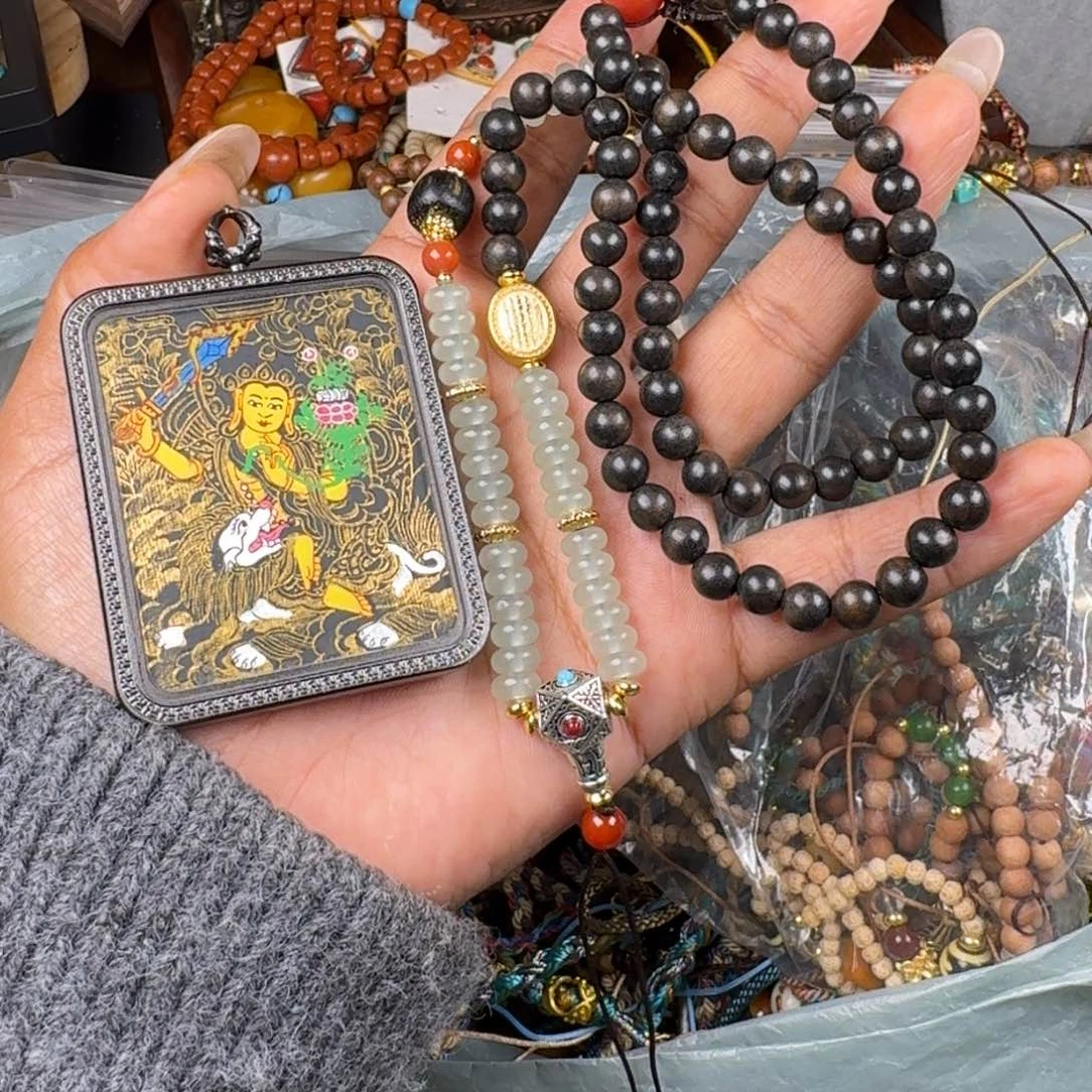 泥塑闹****·藏式风格彩绘泥塑擦擦