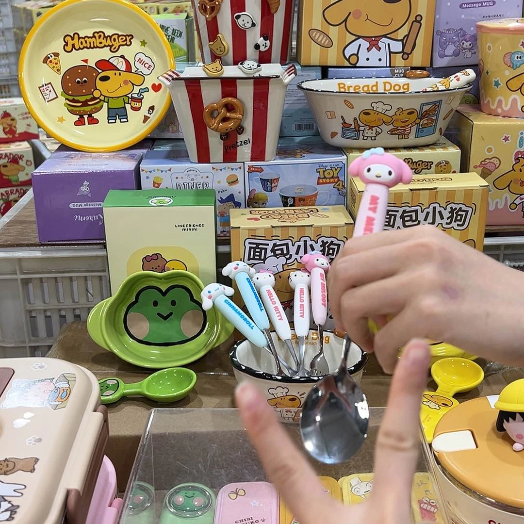 美乐蒂两根勺子一次陶瓷