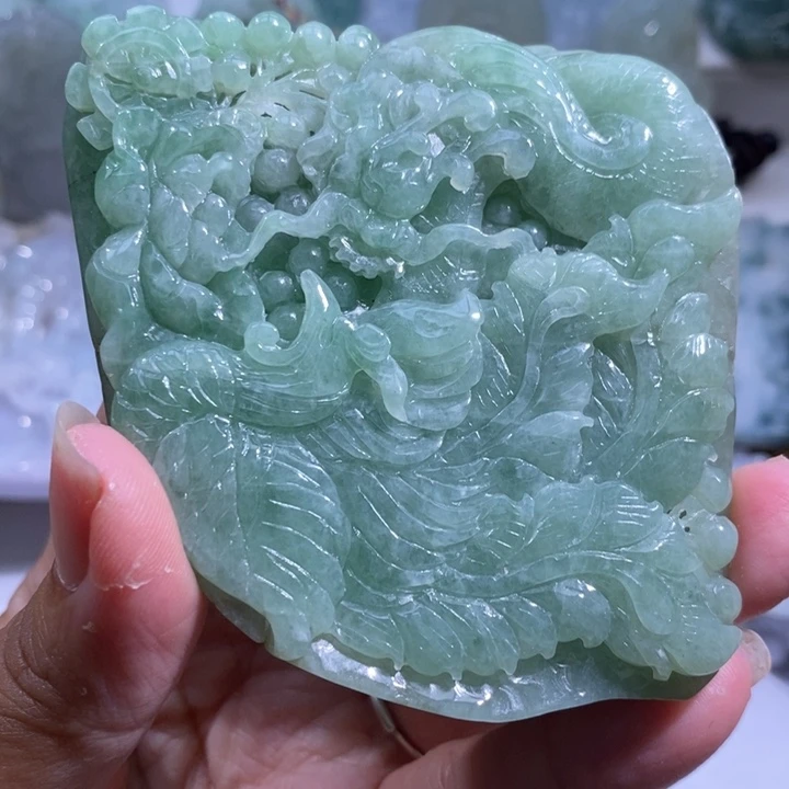 【闪购商品】翡翠挂件未镶嵌龙凤