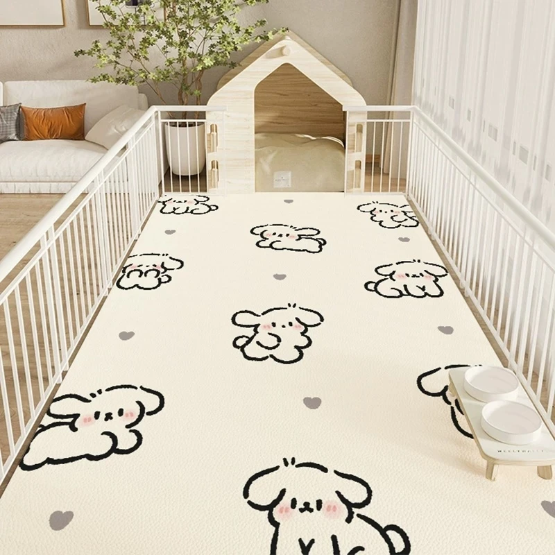 宠物地垫防水防尿免洗可擦pvc防滑围栏狗窝垫子狗笼狗狗专用地垫