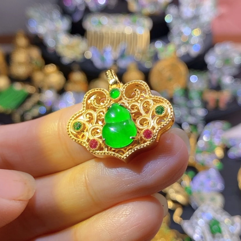 【闪购商品】银S925镶嵌挂件翡翠