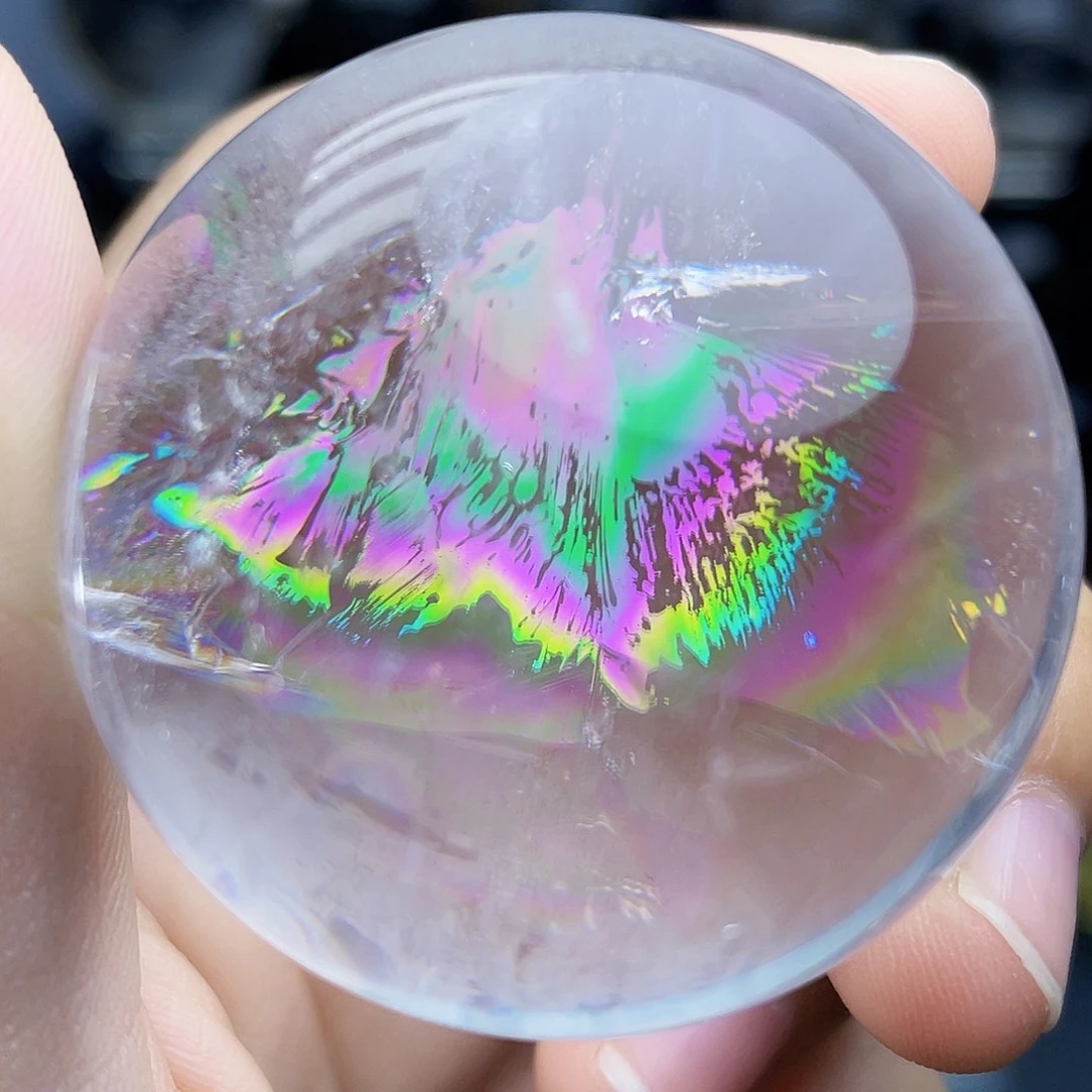 未镶嵌珠宝半成品水晶天然水晶暴彩44mm