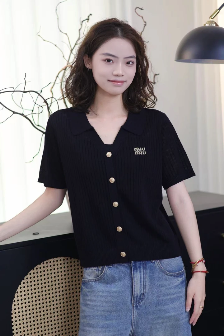 YIANYAN【山水】女士夏季休闲百搭显瘦时尚针织V领开衫