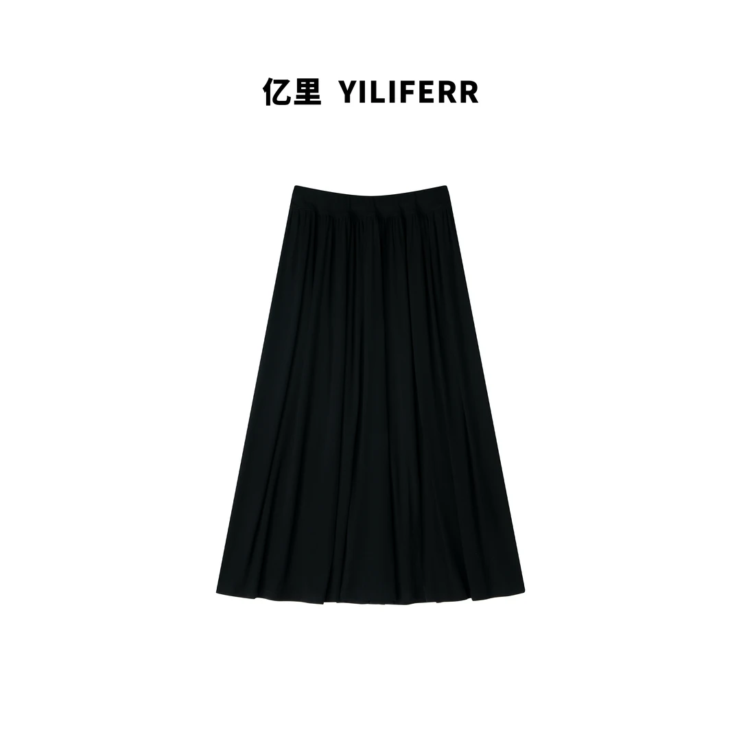 【YILI大码品牌】摩登女王高级慵懒感气质时尚休闲设计师半裙Y0804