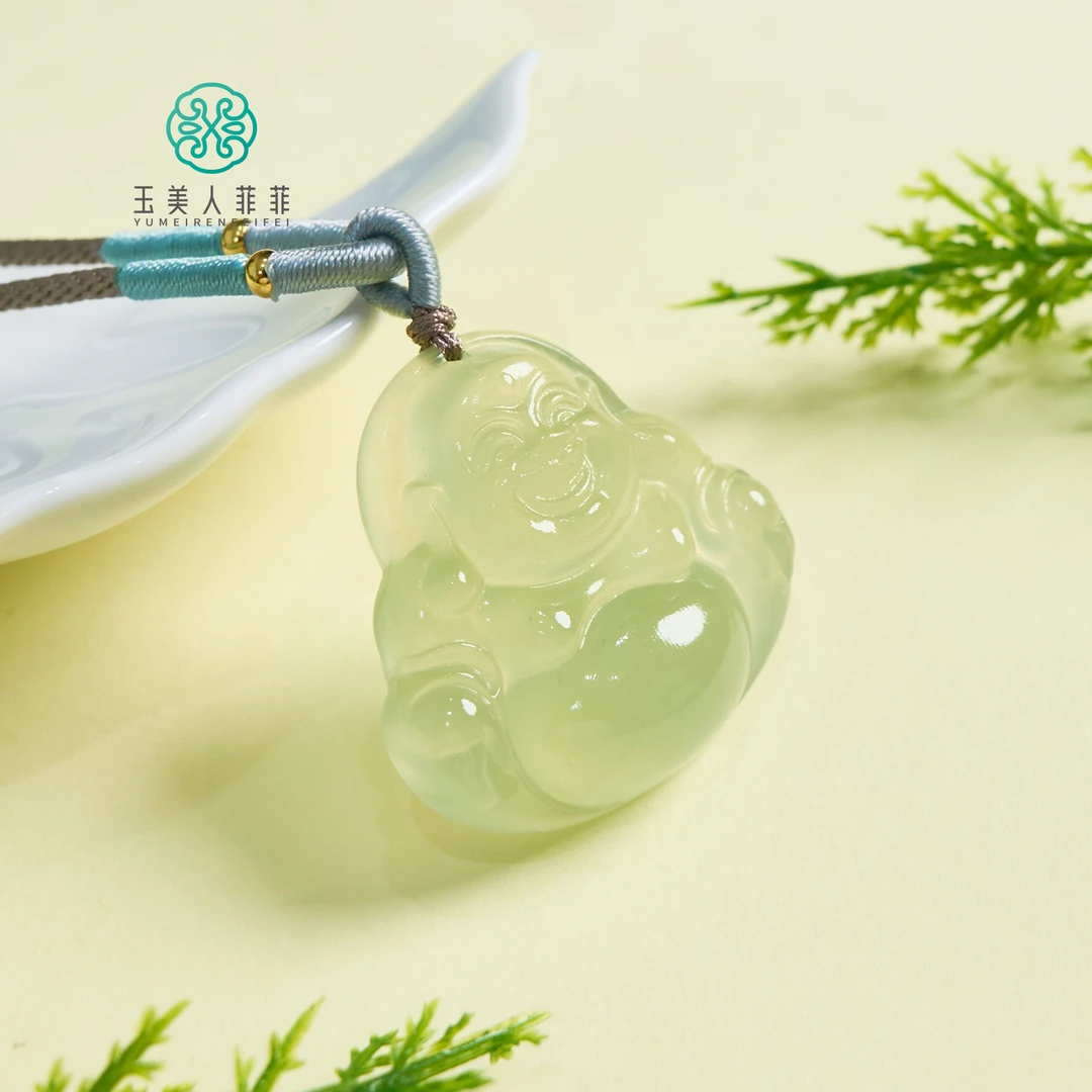 菲菲珠宝好~岫玉佛公吊坠约35*35mm-赠绳-多样性发一