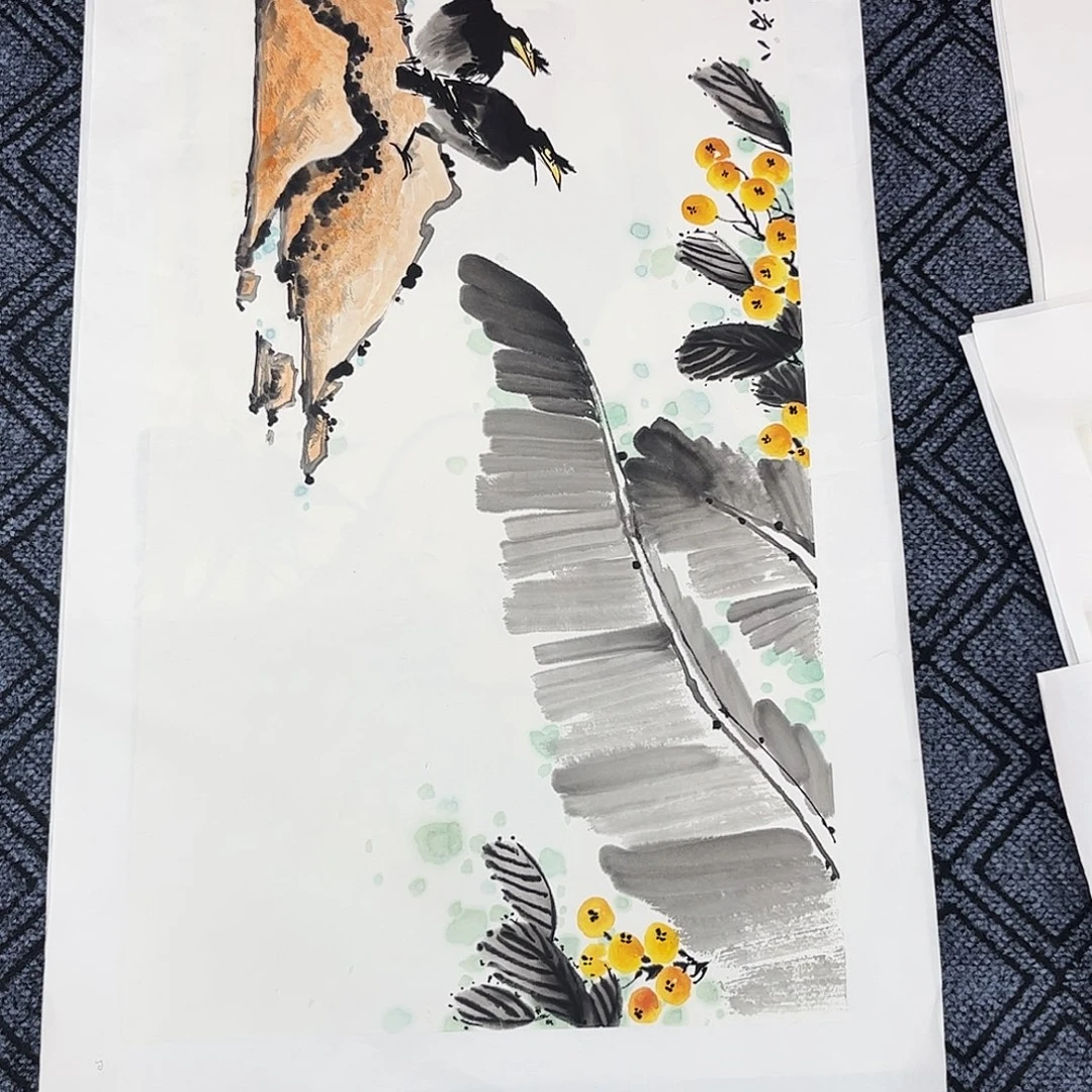 依***”国画任清岭老师三尺花鸟奇