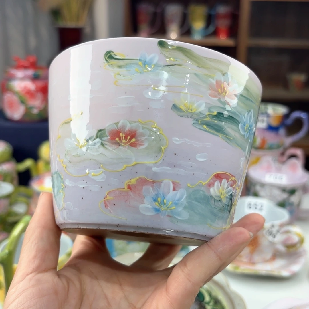 景德镇手绘高温釉下彩陶瓷茶具