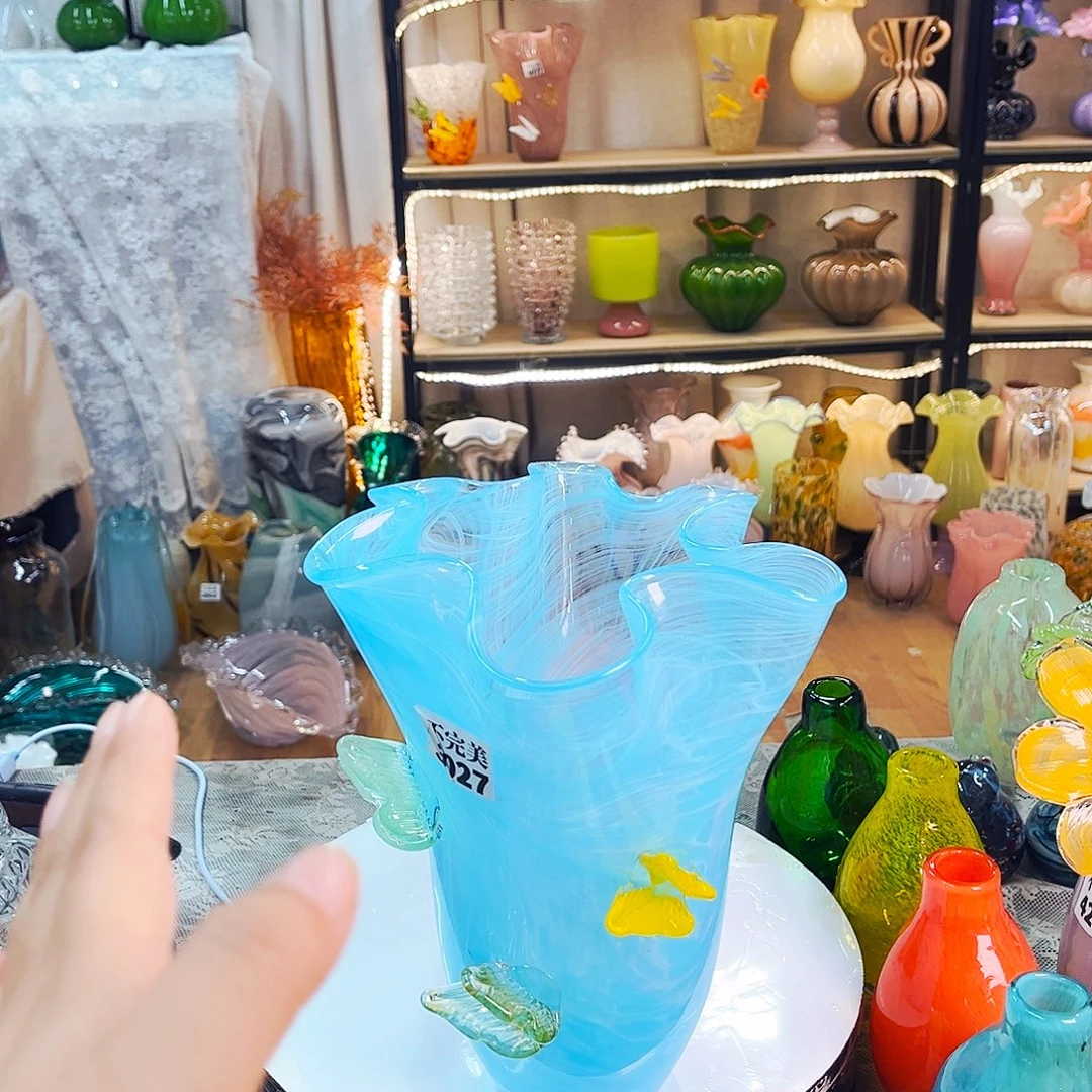 栀****琉璃琉璃花瓶艺术品不完美瑕