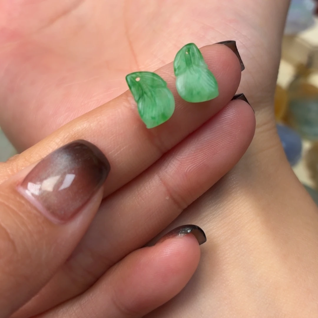 定制翡翠未镶嵌羽毛