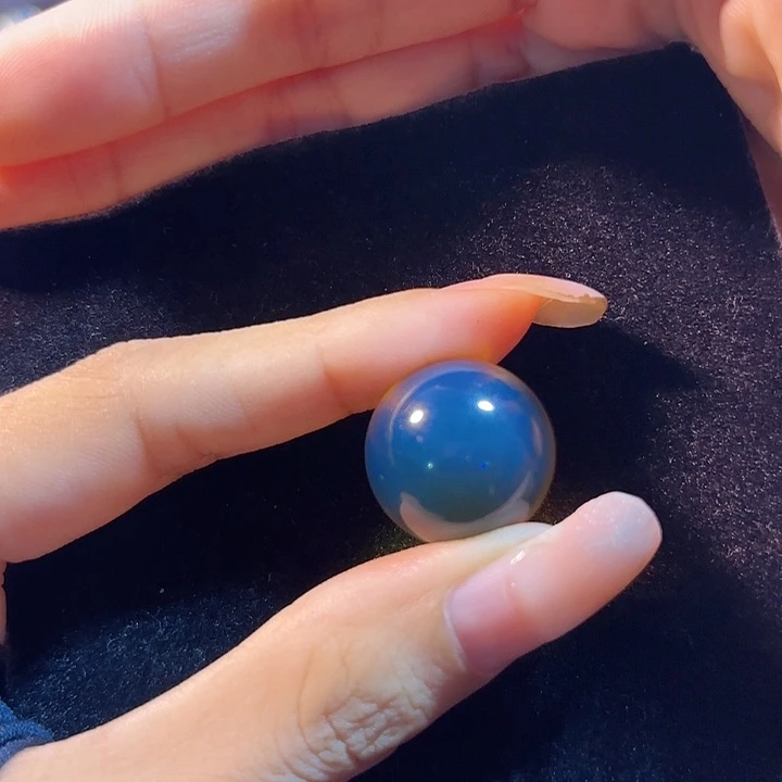 未镶嵌蓝珀珠宝奇石墨西哥蓝珀珠子19