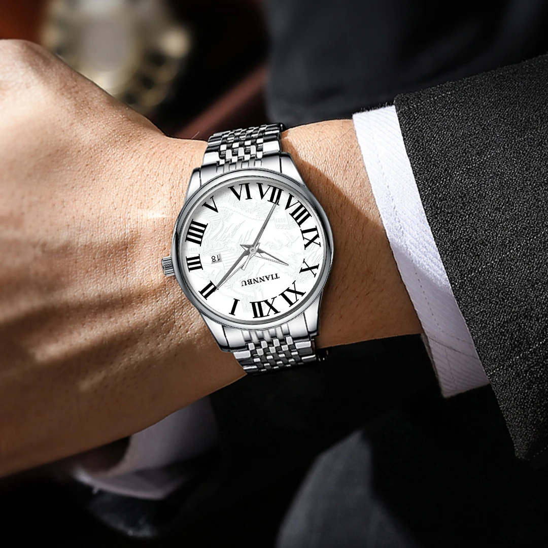 时尚手表多功能高档百搭轻奢简约男士腕表夜光