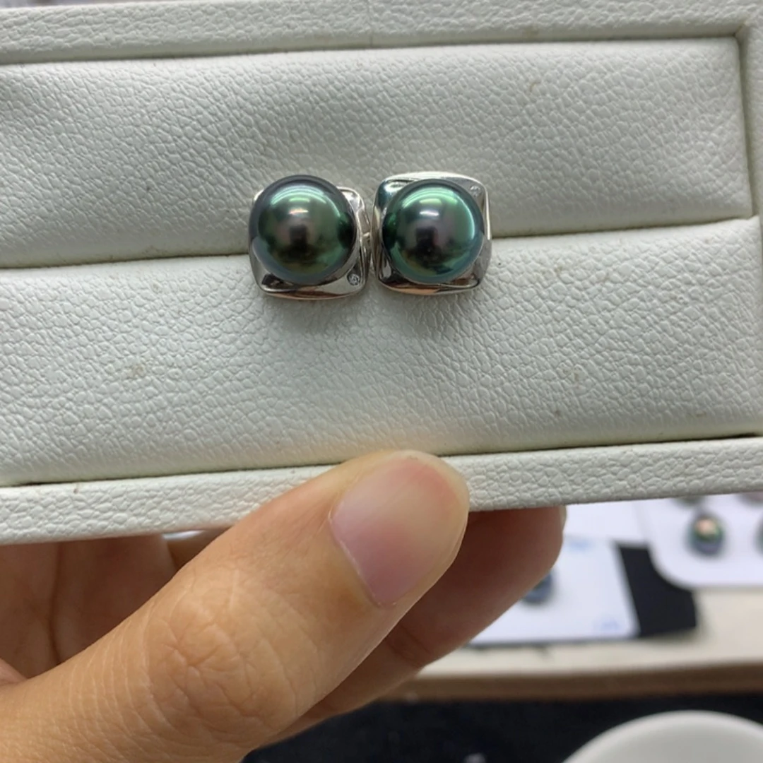 海水珍珠裸珠宝石绿10+