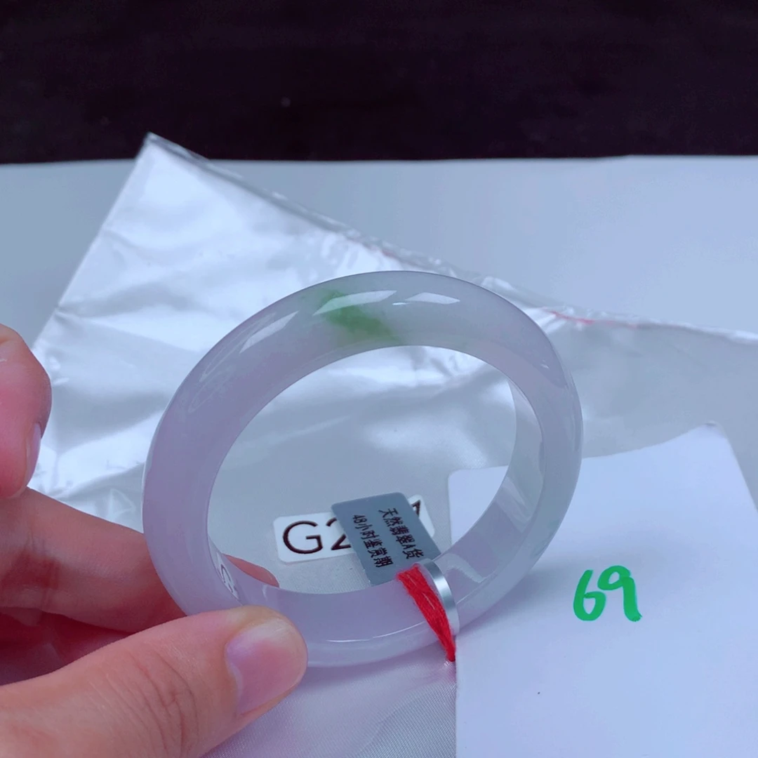 未镶嵌手镯翡翠缅甸天然A货翡翠手镯52.7