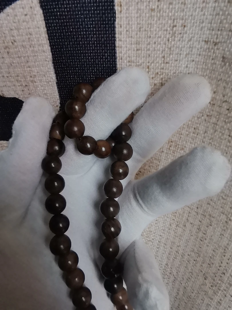 10mm阴沉药香金丝楠圆珠48颗纯盘念珠