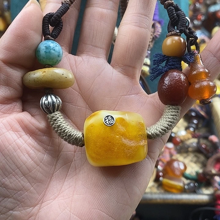 蜜蜡未镶嵌项链项链