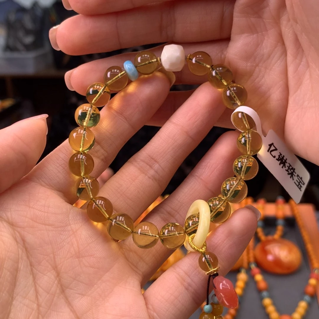 未镶嵌蓝珀手串天然