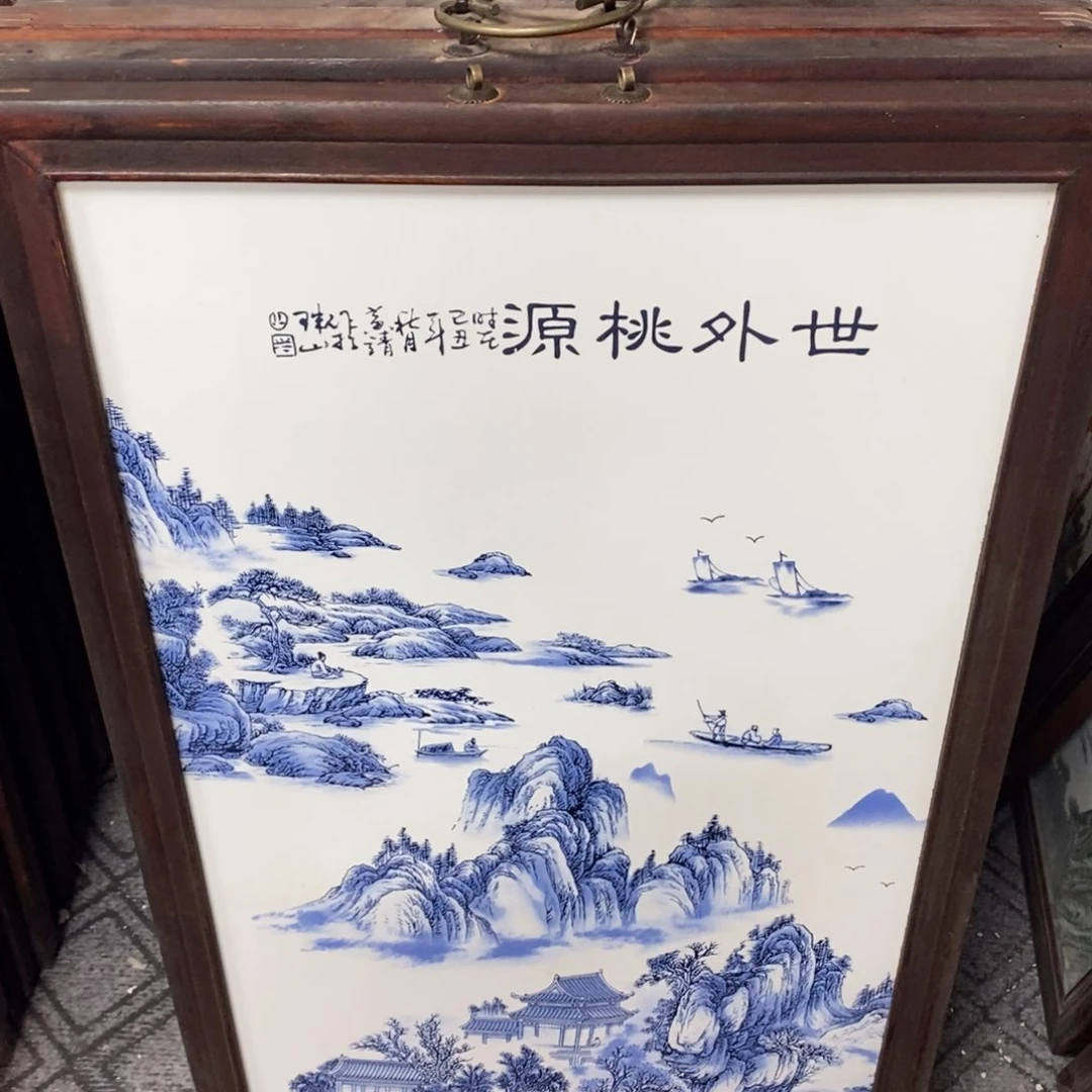 瓷片85*45厘米景德镇瓷板画柴窑烧制