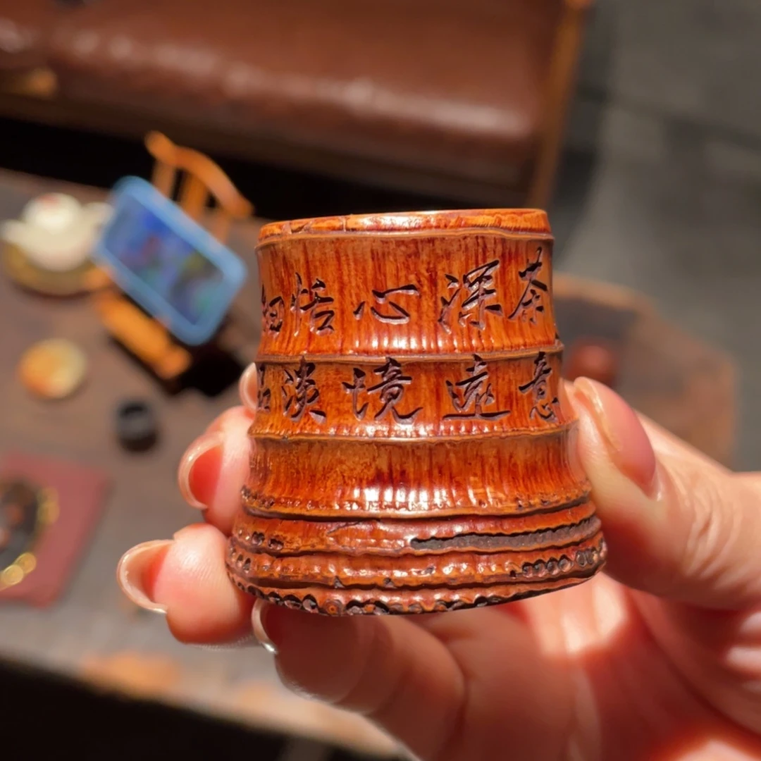 紫砂纯手工制作竹子盖置