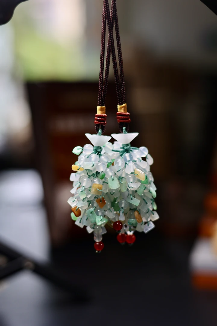 易维珠宝翡翠元宝穗穗平安车挂挂件链接（随机发仅一件）