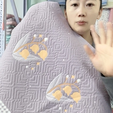 棉纱布棉紫色风铃