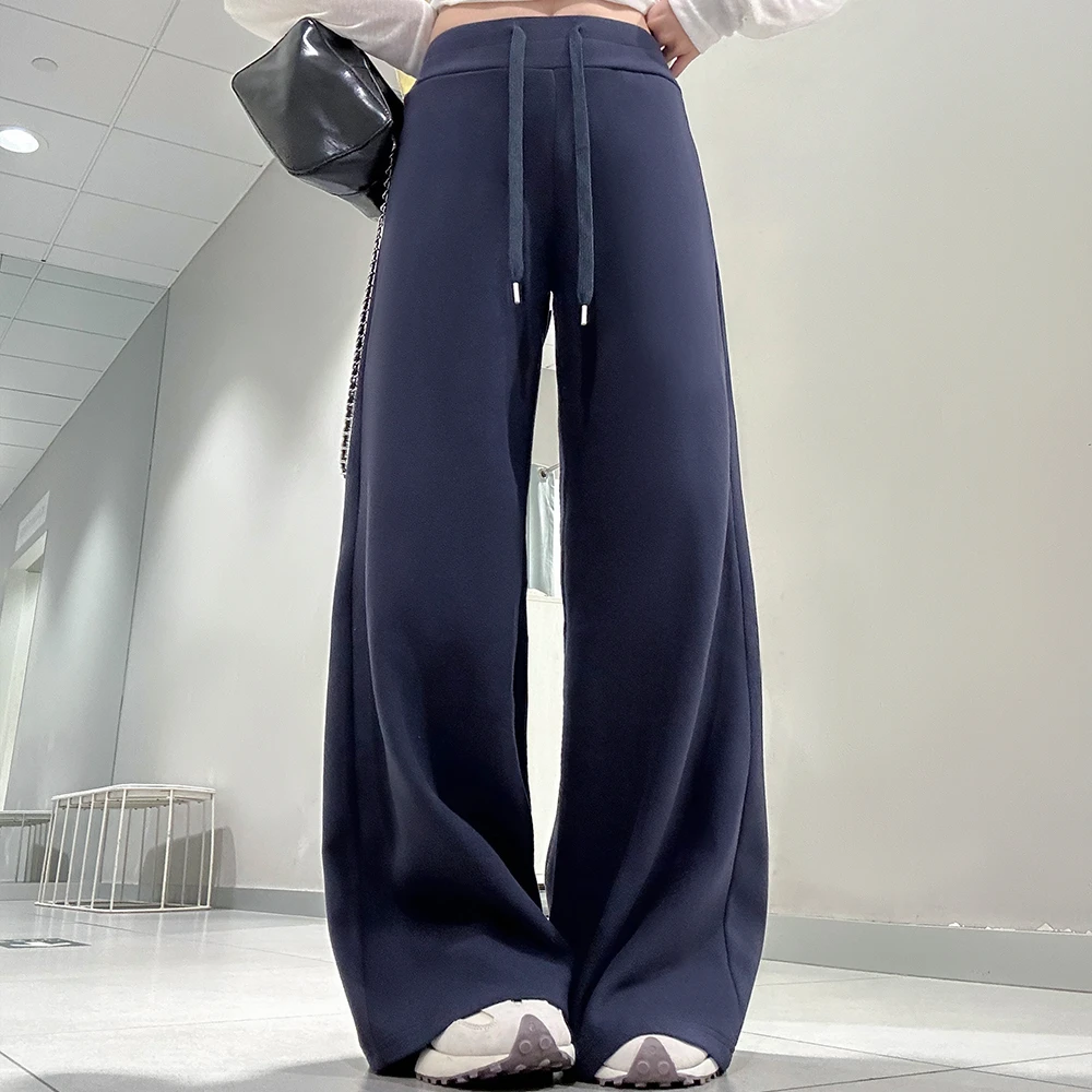 【全额运补】秋季新款山茶花阔腿显瘦纯色运动阔腿面膜裤