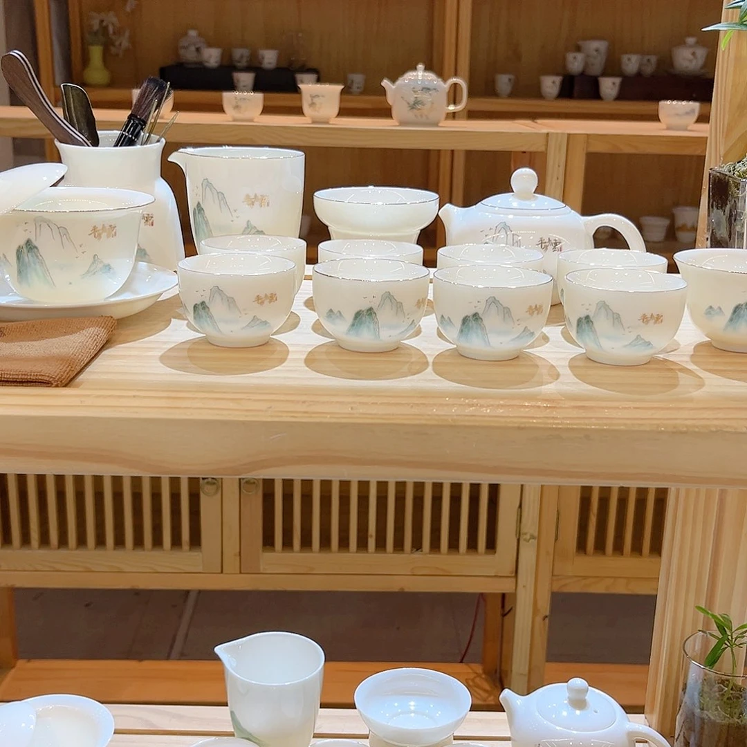 【御瓷斋】羊脂玉瓷茶具套装