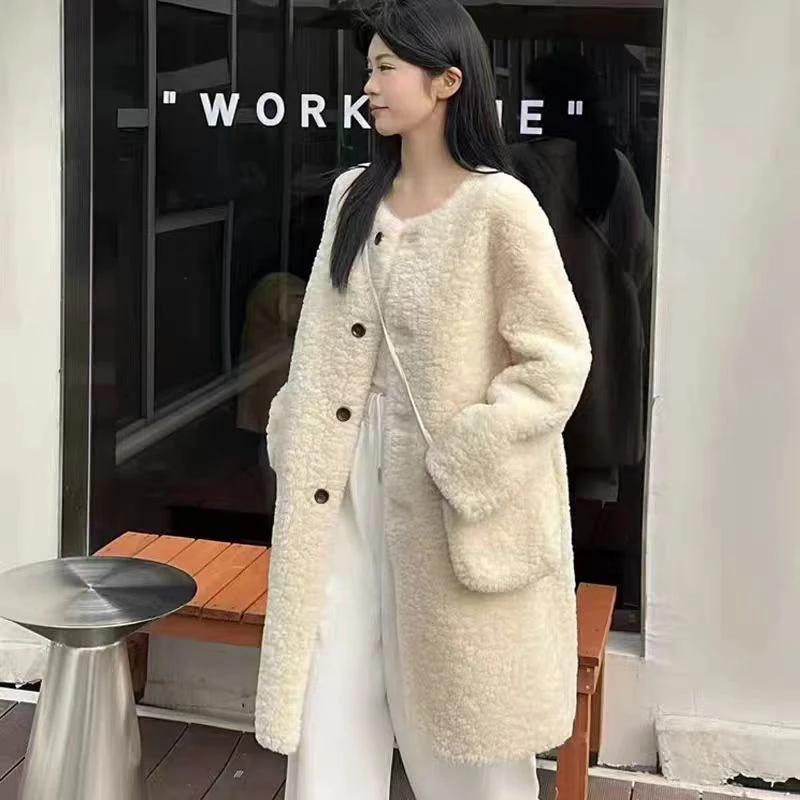 D89131 日系纯色慵懒风挎包宽松中长款外套