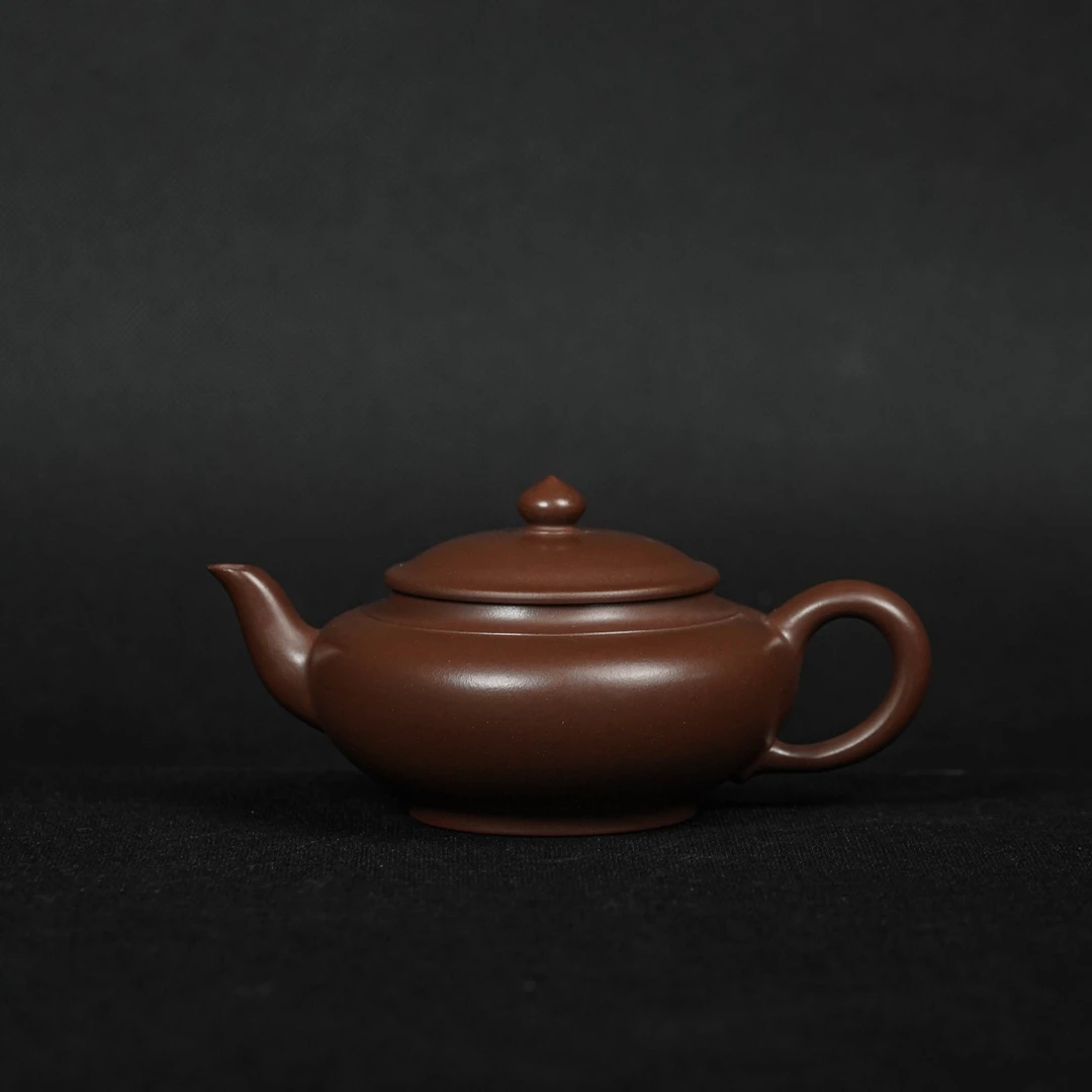 【扁樱】1985原矿深井底槽清 200cc手工制作 内推孔 宜兴紫砂壶
