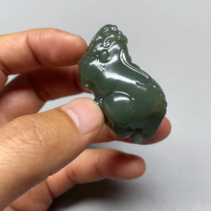 吊坠(不含链)未镶嵌和田玉笑**墨