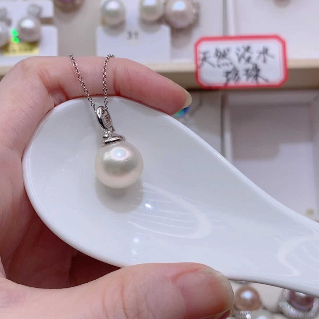 耳饰淡水珍珠银S925镶嵌A