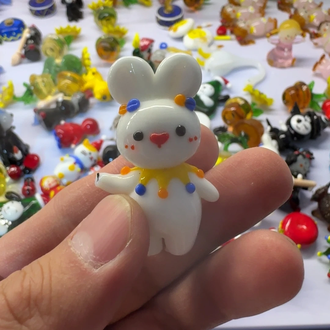 琉璃手工艺品小兔子