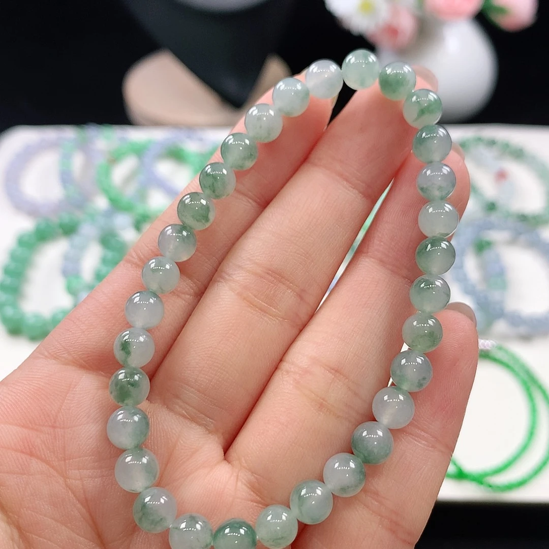 翡翠未镶嵌手链6mm