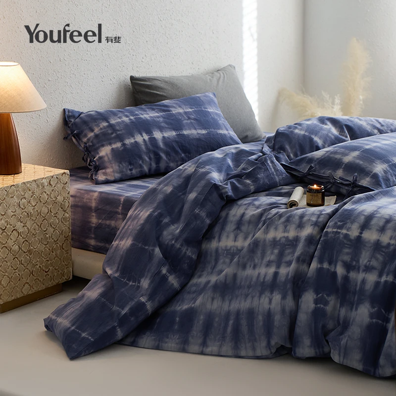 有斐/Youfeel 棉麻扎染四件套