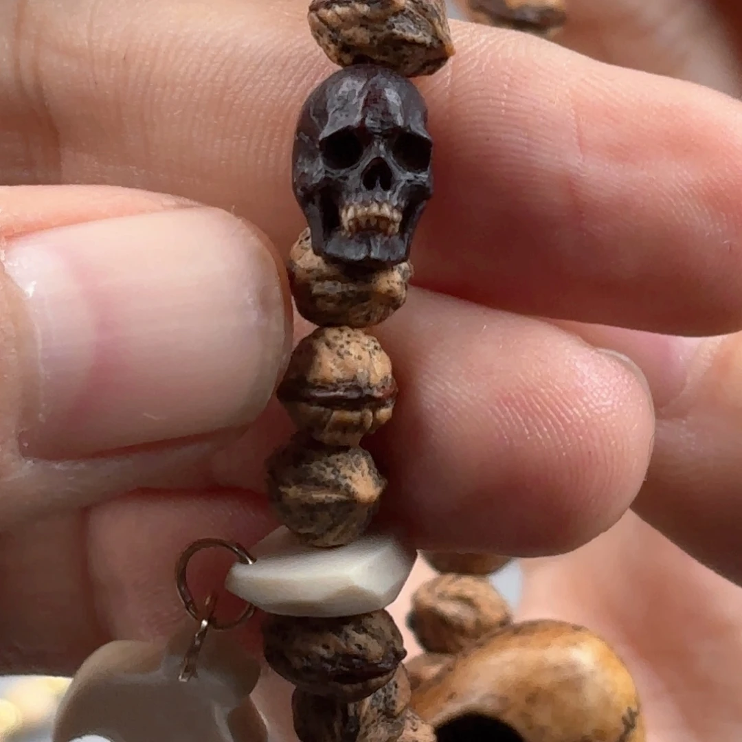 千***绘吊坠鹿骨干尸骷髅单颗