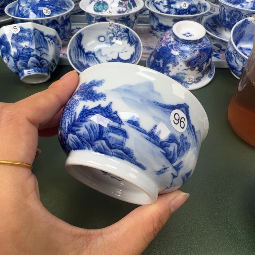 景德镇纯手工纯手绘茶具木木96