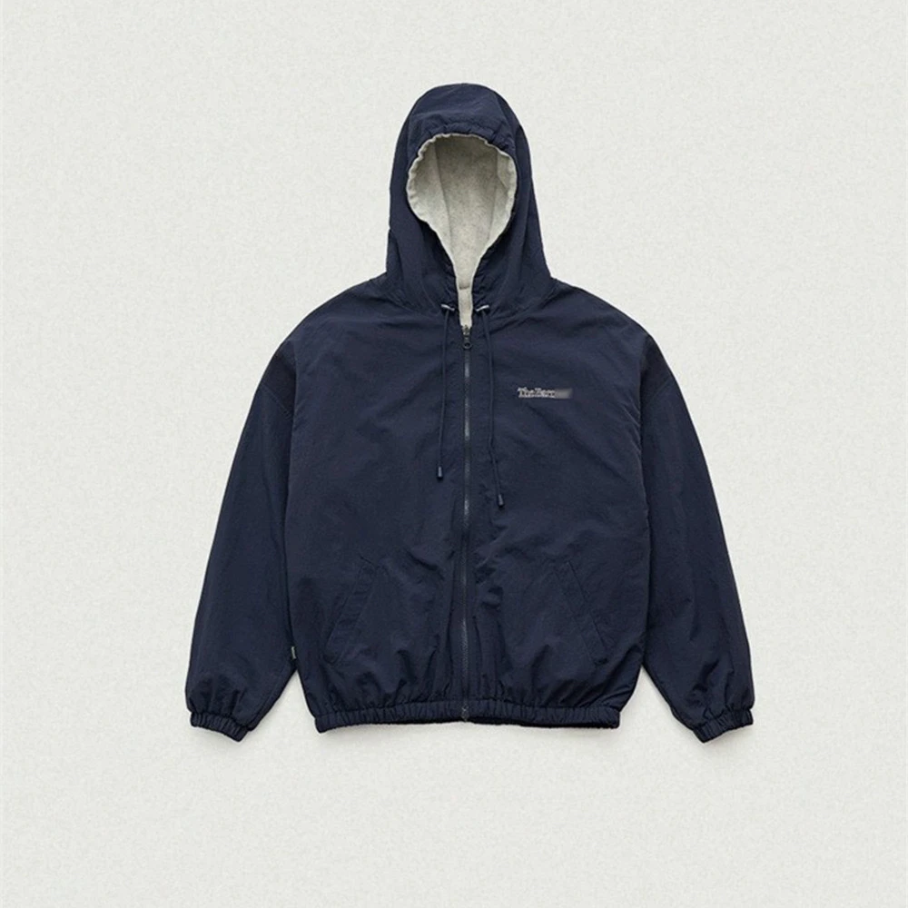 【韩原】新款韩国设计师八奶家防风双面摇粒绒连帽开衫