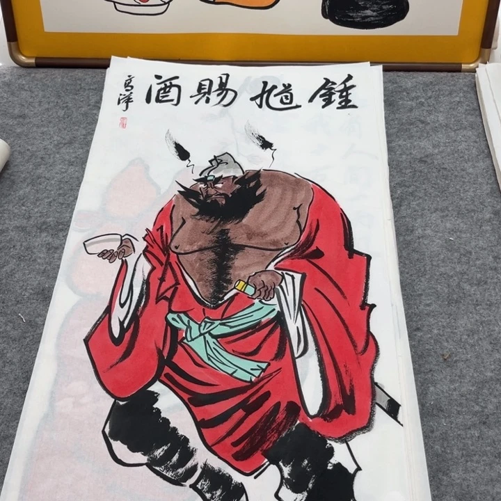 国画手绘禅意画一物一拍