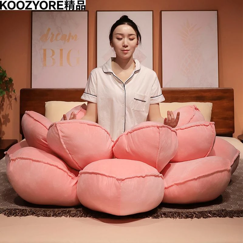 KOOZYORE莲花坐垫好运莲莲蒲团搞怪屁垫飘窗懒人沙发坐墩家用榻榻