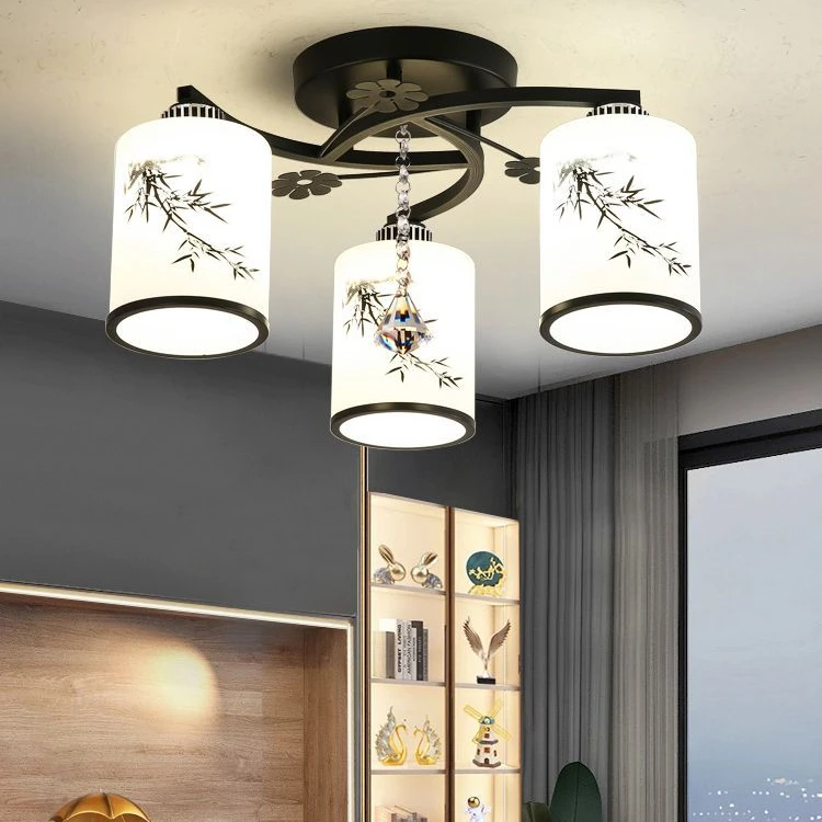 新中式吊灯客厅灯现代简约大气防尘北欧灯具卧室主灯中国风餐