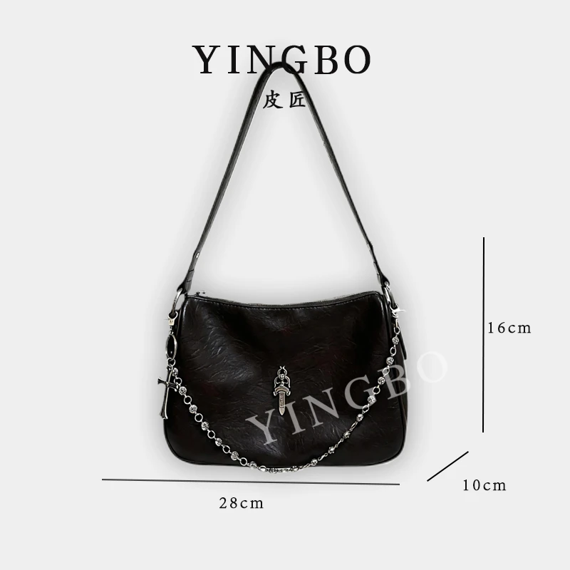 【英柏甄选】SD-5782-黑武士 然与纯小众设计感时尚单肩包百搭女包