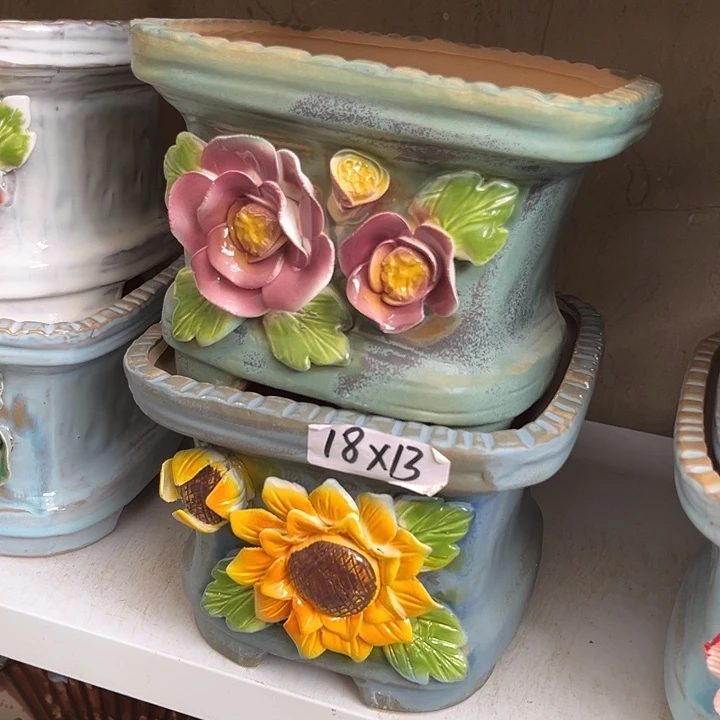 粗陶材质多肉花盆