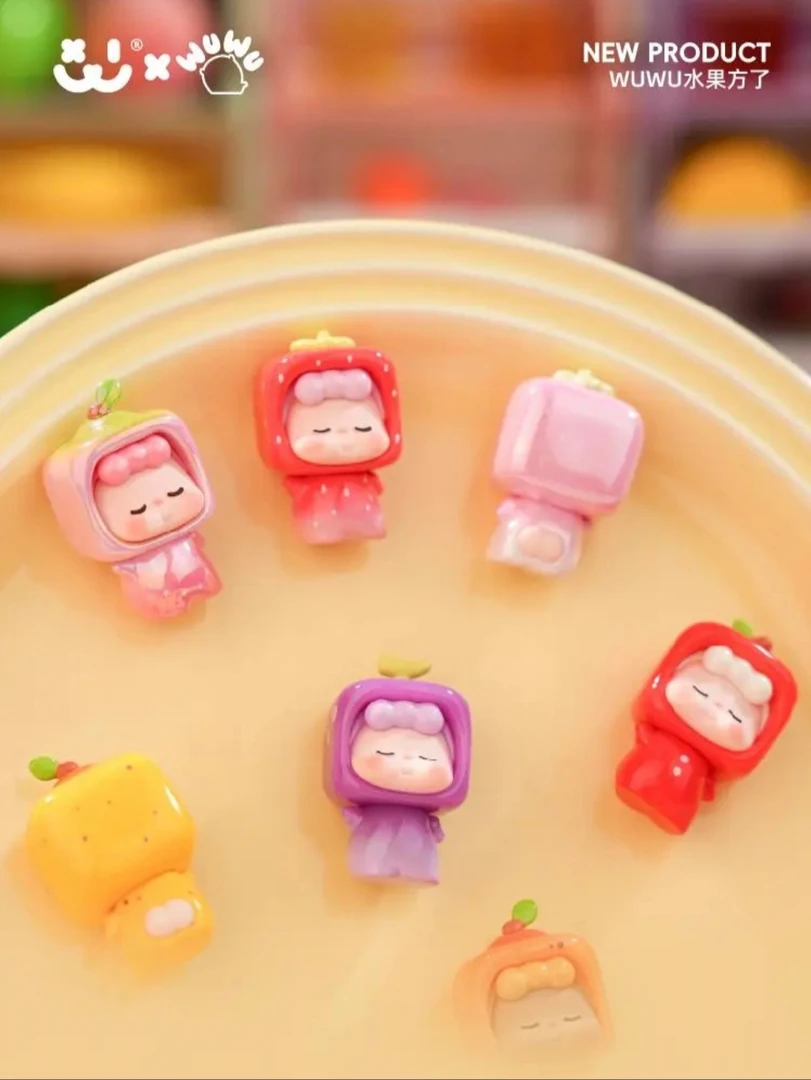 【直播代拆】喜玩&wuwu联名款水果方了萌粒可爱潮玩盲盒公仔摆件