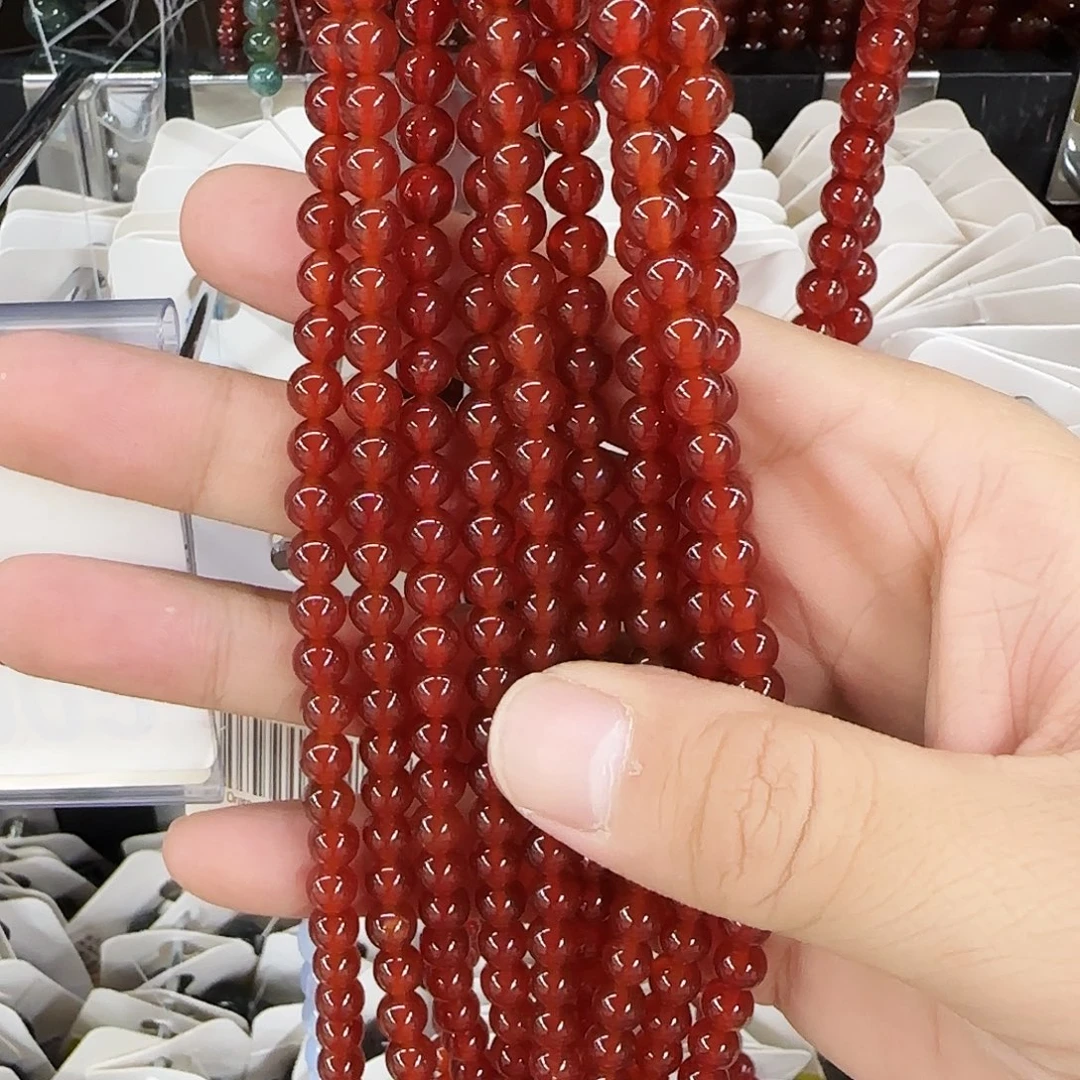 未镶嵌手链水晶卡6双圈红玛瑙