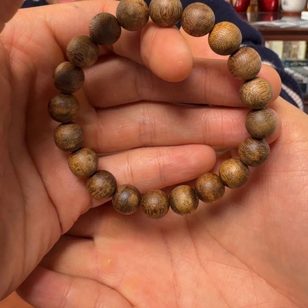 沉香手串每日一漏 10mm圆珠 漏漏漏