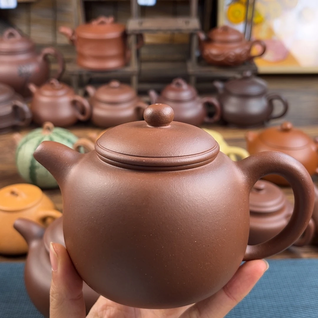 方***庄紫砂茶壶手工制作工艺精湛内网孔