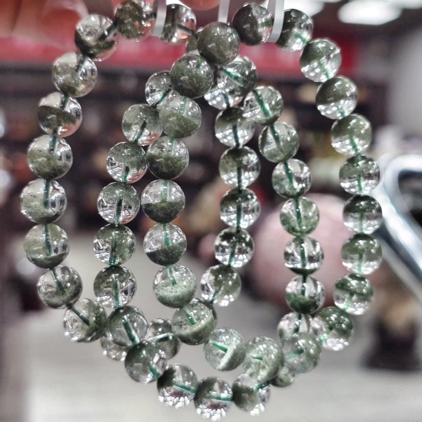 【书记甄选】天然绿幽灵单圈手链 多样性发一件 约9mm 6618CK