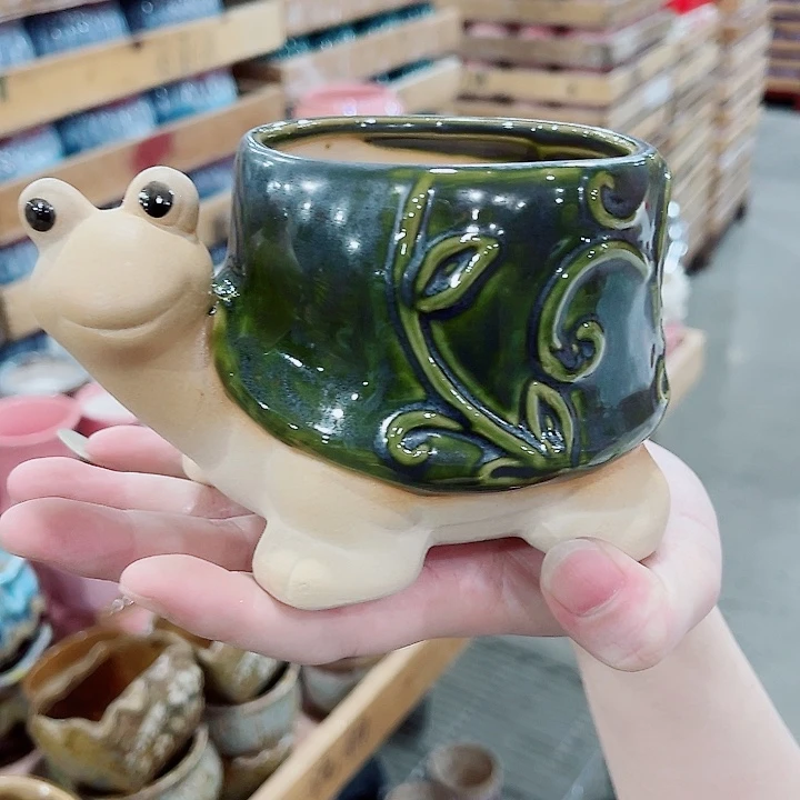 有孔，凑10元包邮陶瓷花盆发货！