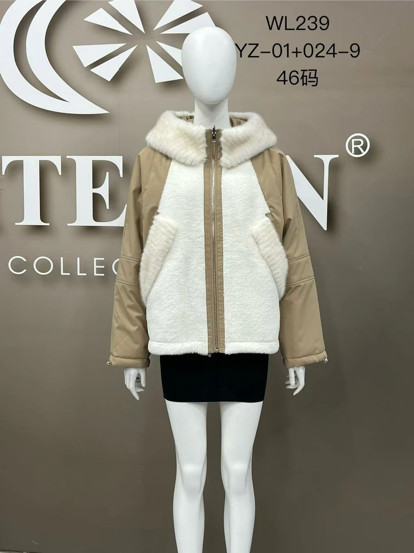 DO-WL239东欧拼接连帽短款正反两穿棉衣