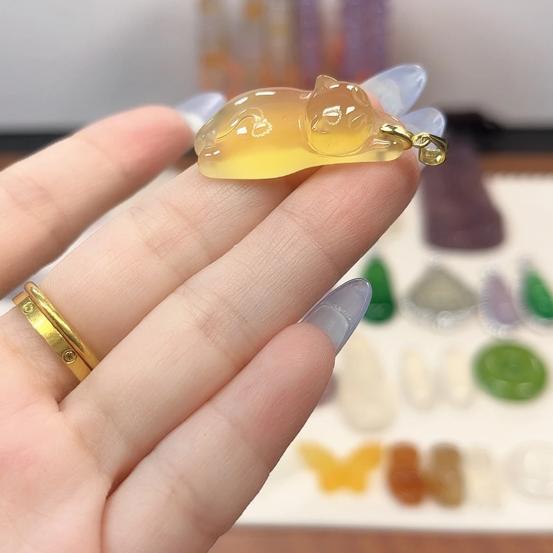 玛瑙/玉髓银S925镶嵌颈饰
