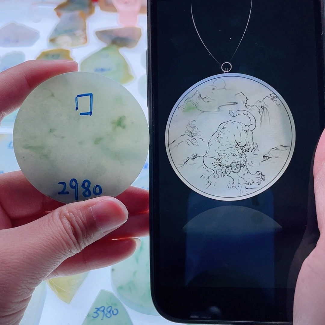 定制翡翠未镶嵌天然翡翠包工